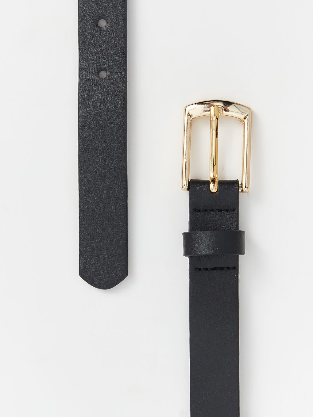 Siyah Deri Görünümlü Kadın Kemer-3