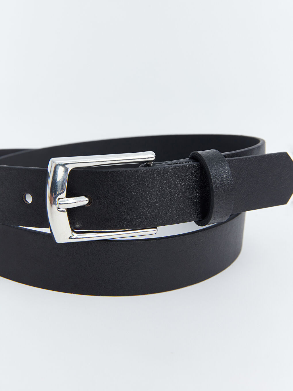 Siyah Deri Görünümlü Kadın Kemer-2