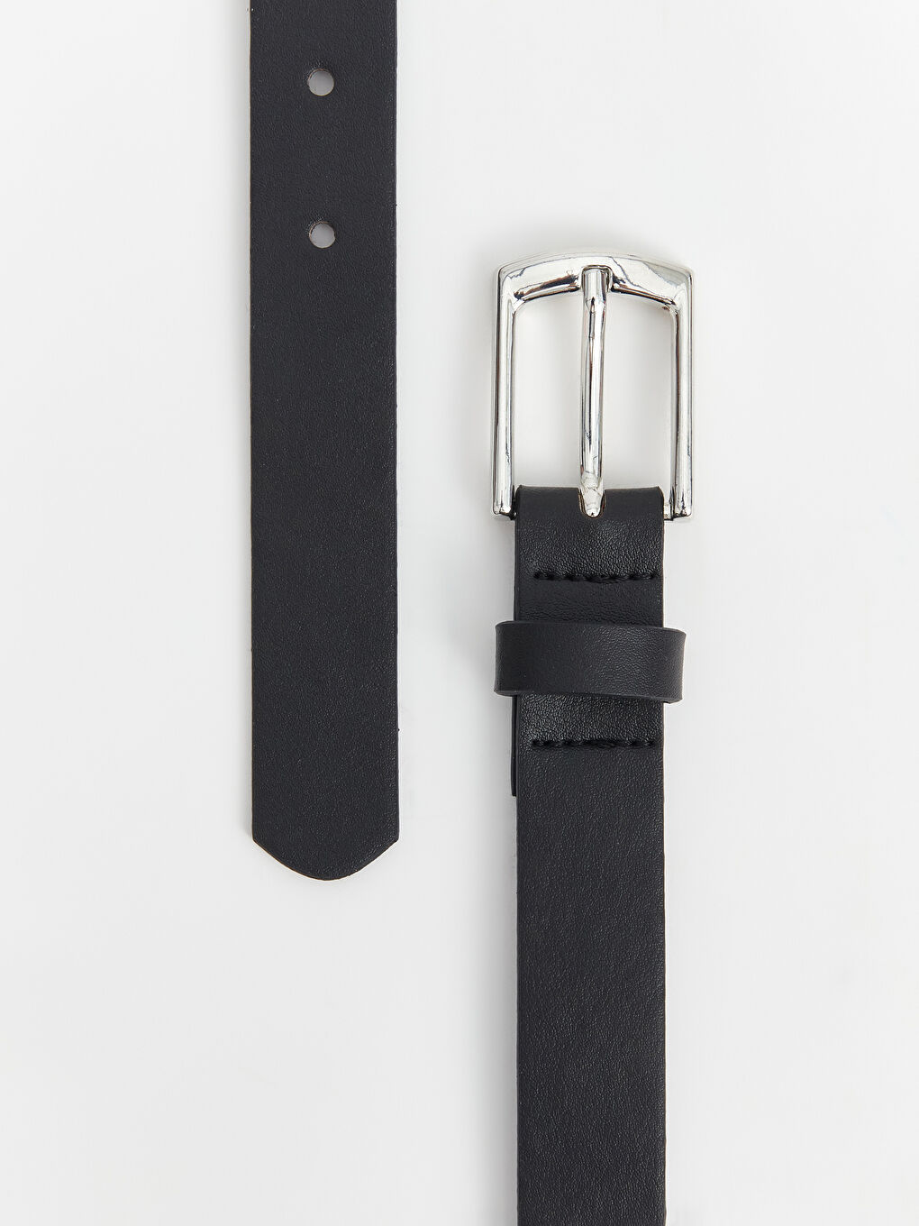 Siyah Deri Görünümlü Kadın Kemer-3