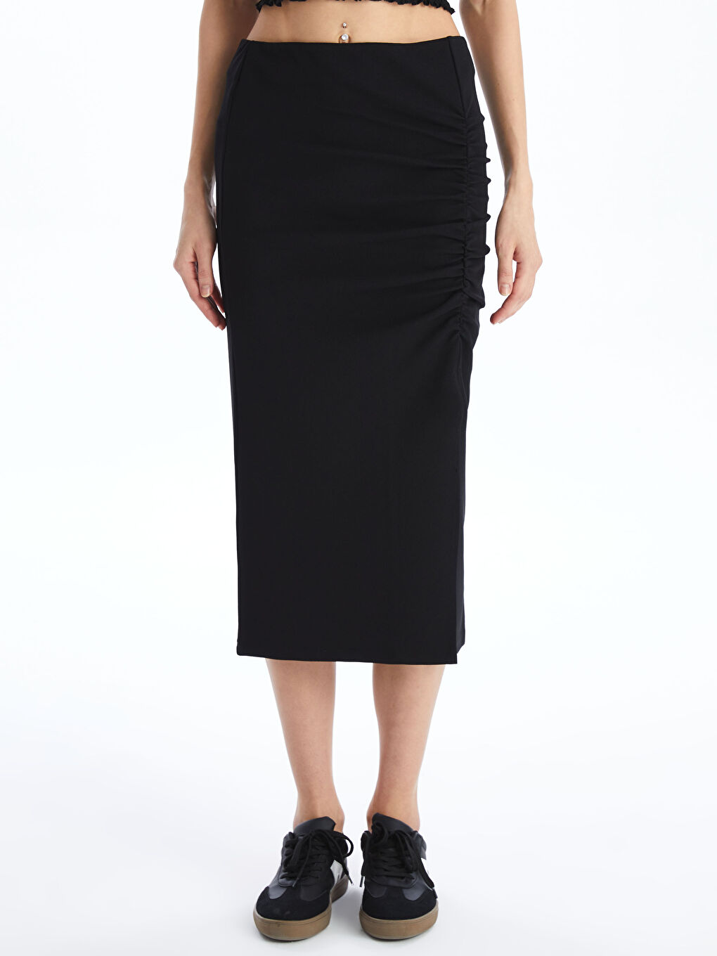 Women's Slim Fit Plain Skirt -S4I888Z8-CVL