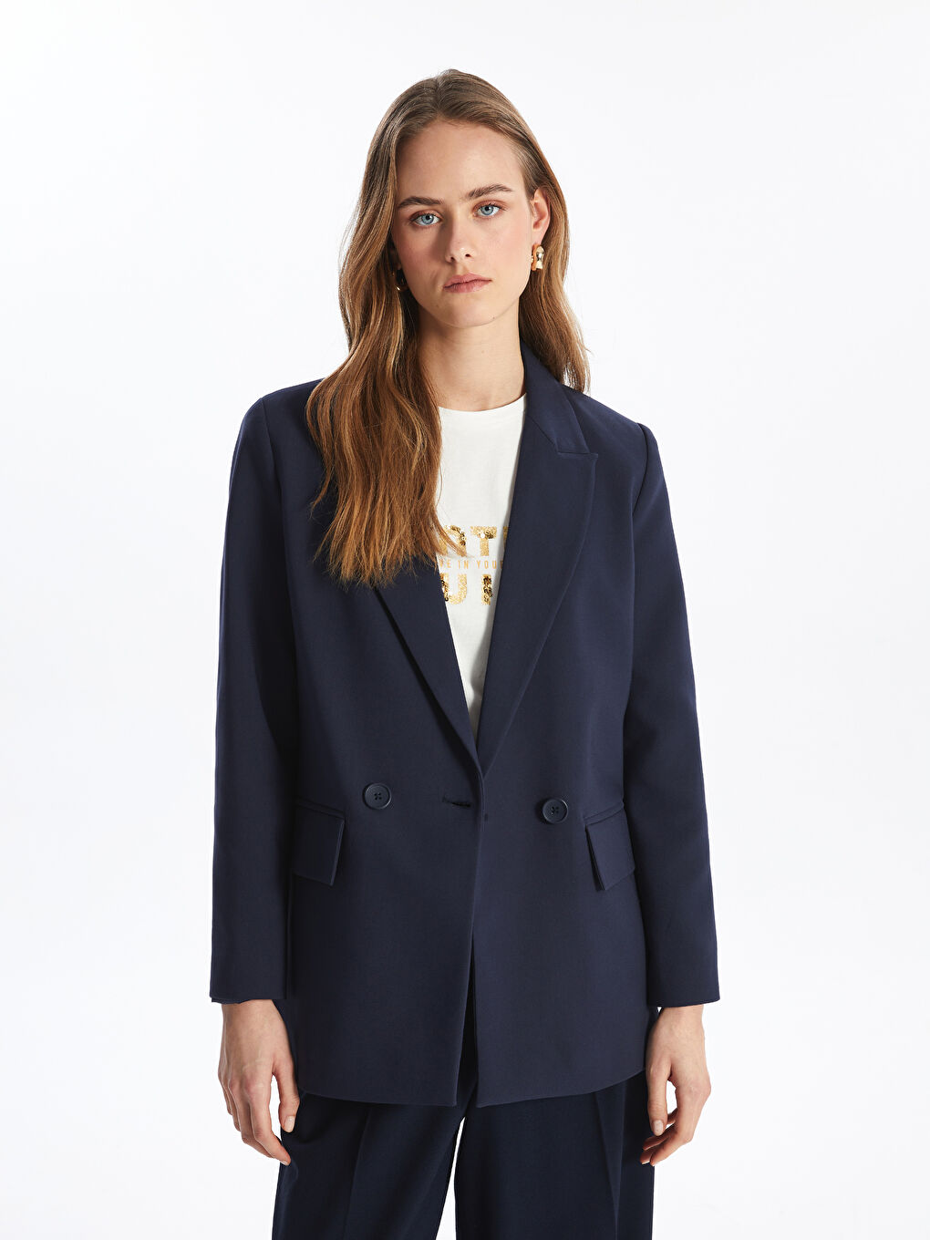 Regular Long Sleeve Women's Blazer Jacket -S4I889Z8-HFH