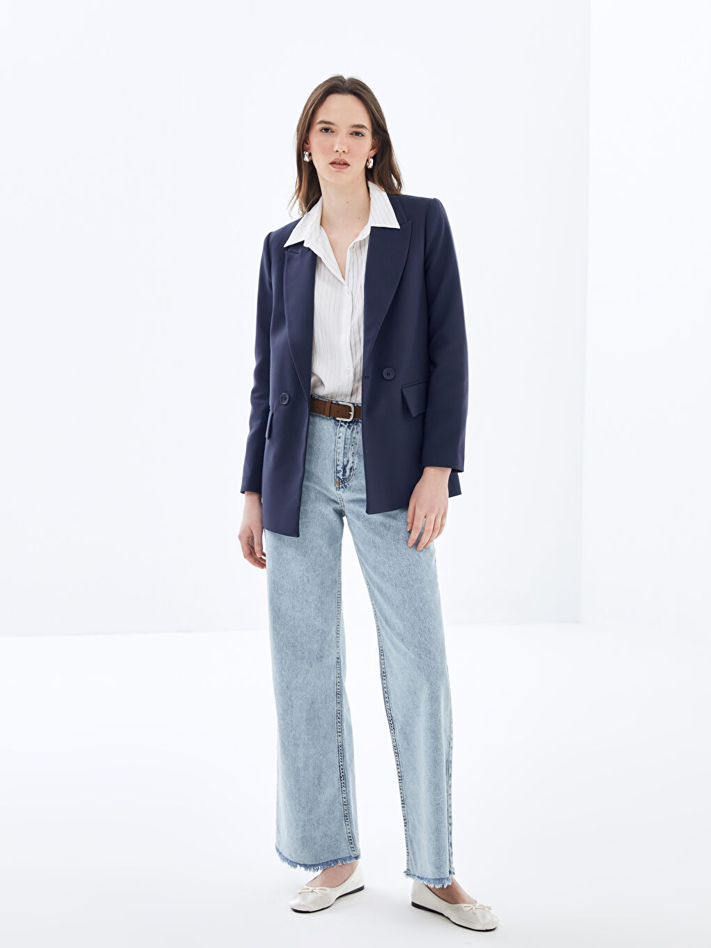 Regular Long Sleeve Women's Blazer Jacket -S4I889Z8-HFH