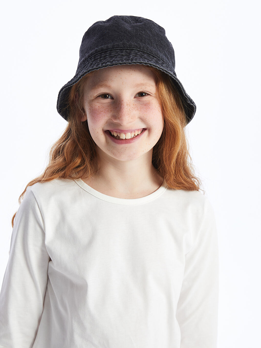 Crew Neck Basic Long Sleeve Girls' T-Shirt -S4I901Z4-FDU