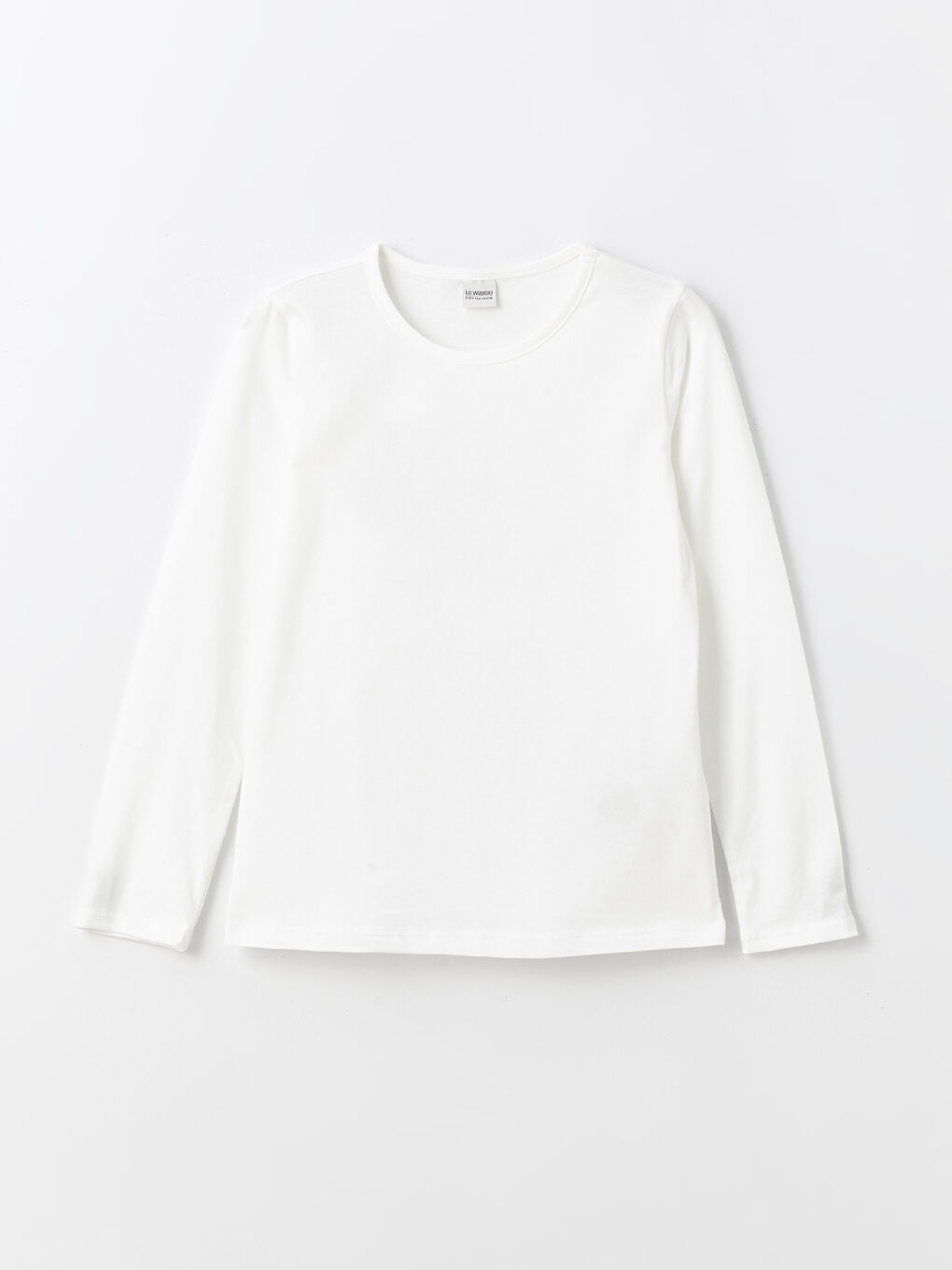 Crew Neck Basic Long Sleeve Girls' T-Shirt -S4I901Z4-FDU