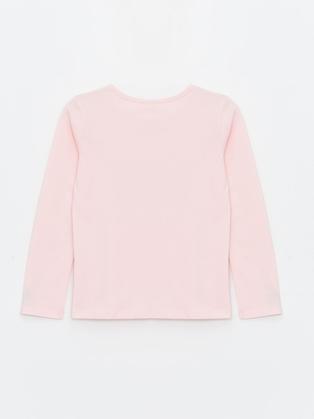Pembe Bisiklet Yaka Baskılı Uzun Kollu Kız Çocuk Tişört-3