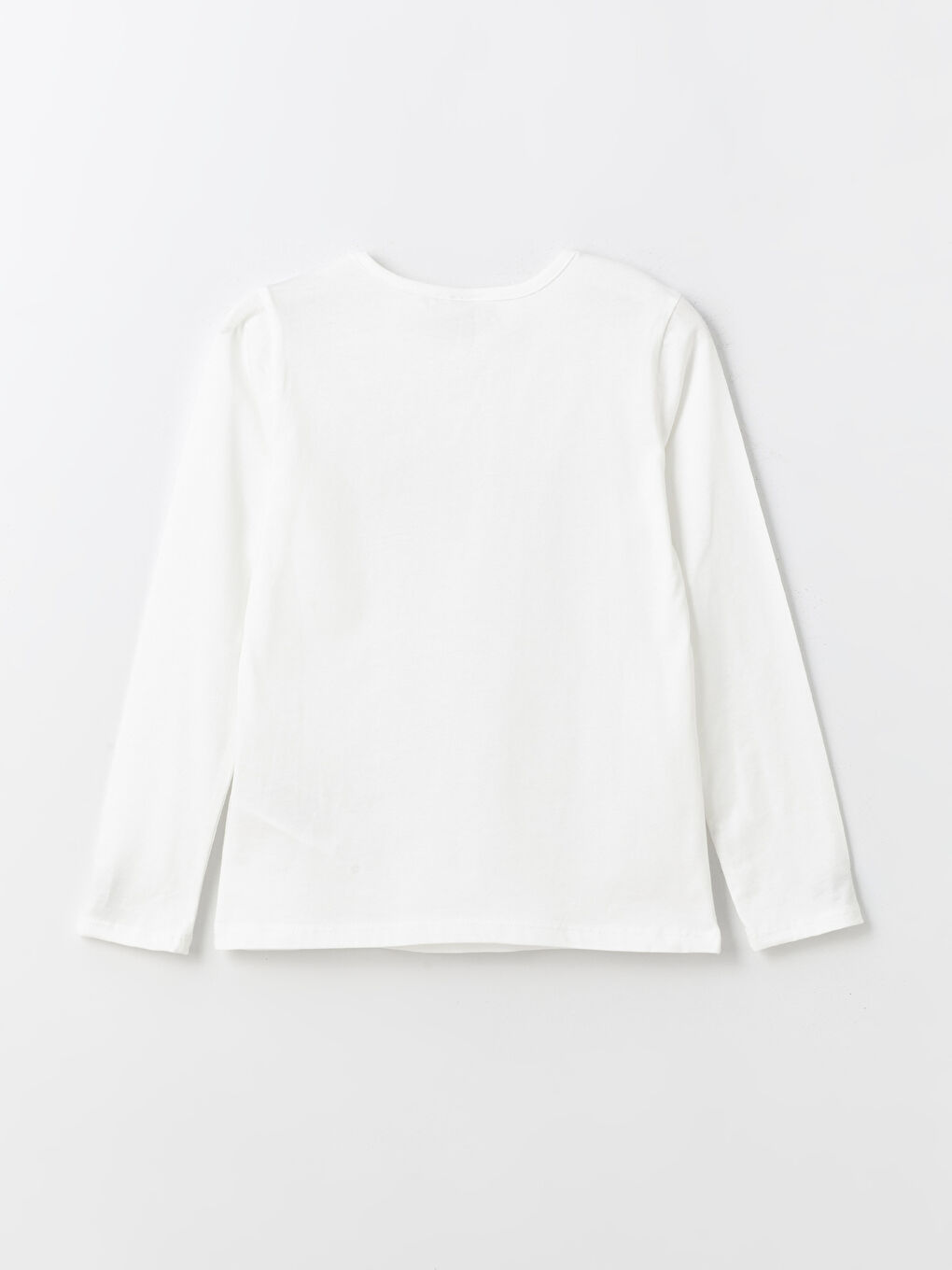 Crew Neck Printed Long Sleeve Girls' T-Shirt-4