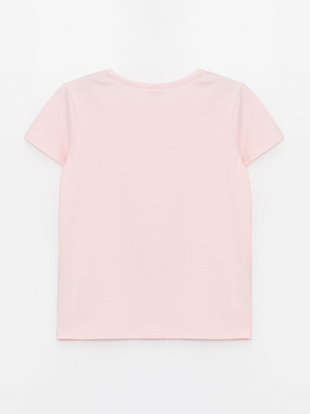Pembe Bisiklet Yaka Baskılı Kısa Kollu Kız Çocuk Tişört-4