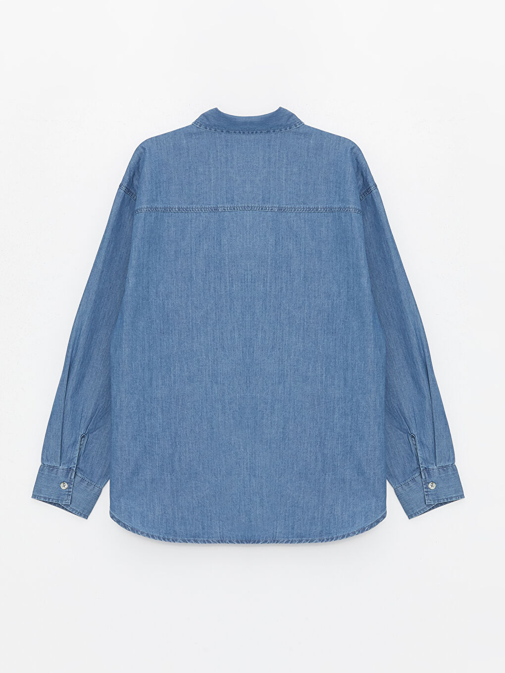 Straight Long Sleeve Oversize Women's Jean Shirt -S4I953Z8-311