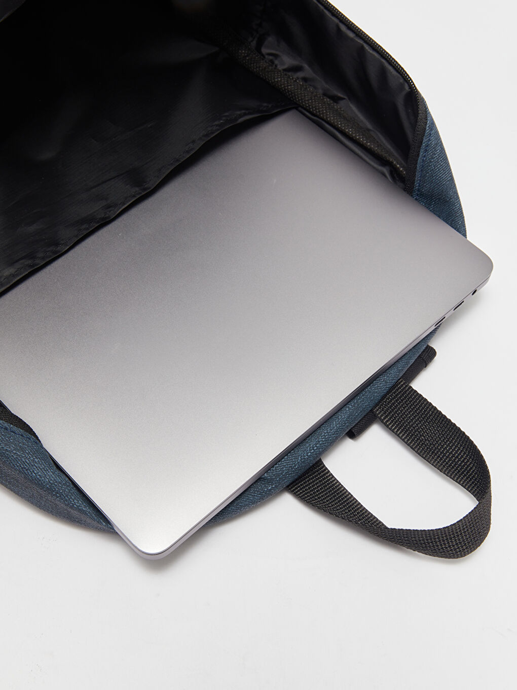 Lacivert Düz Laptop Bölmeli Erkek Sırt Çantası-5