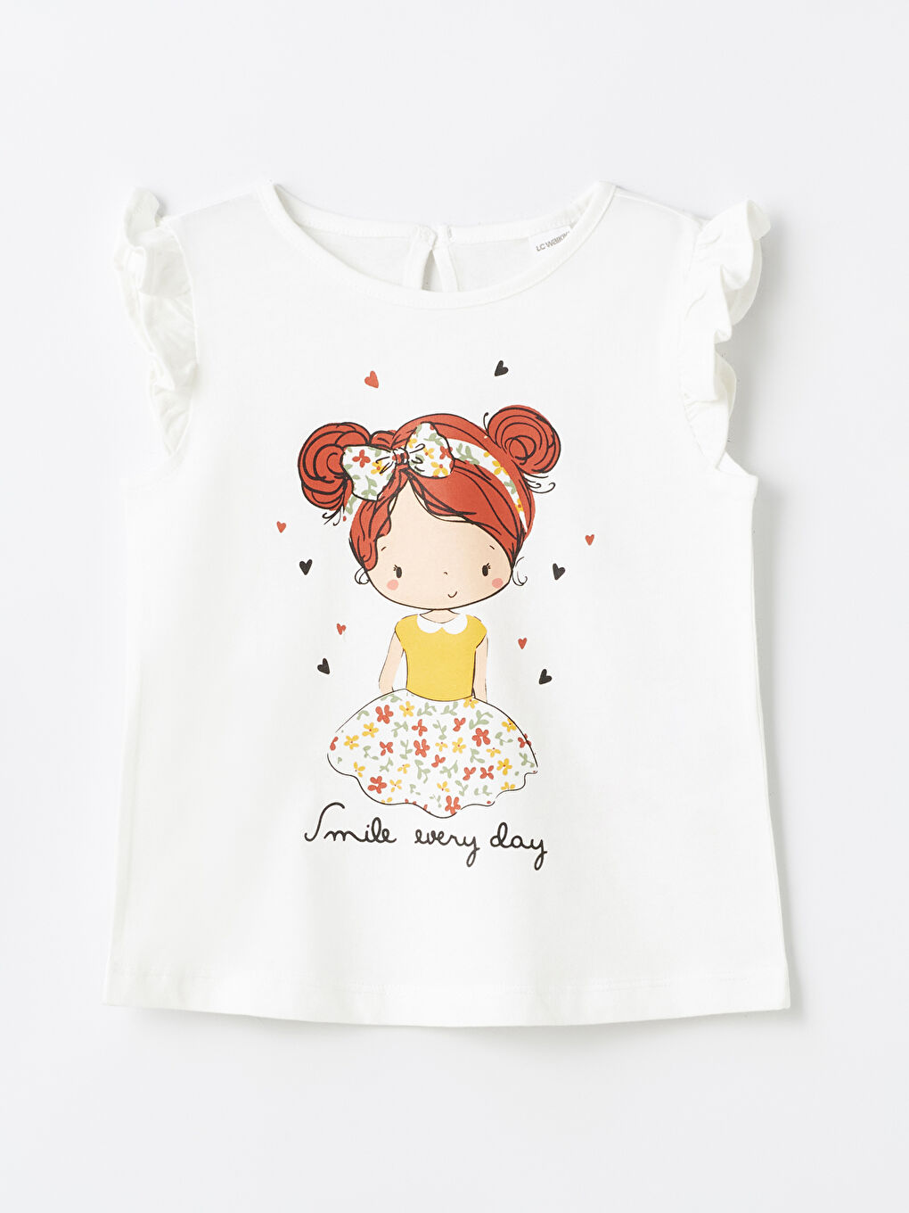 Ensemble 2 Pièces T-Shirt Imprimé à Manches Courtes Col Rond et Shorts-1