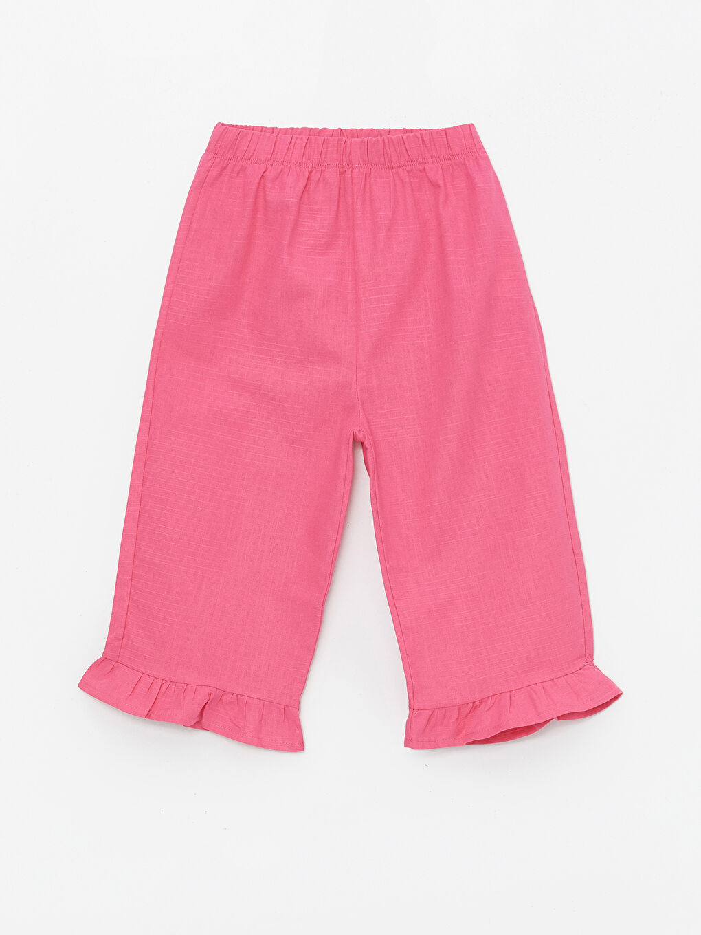 Pembe Kare Yaka Kısa Kol Kız Bebek Bluz ve Pantolon 2'li Takım-2