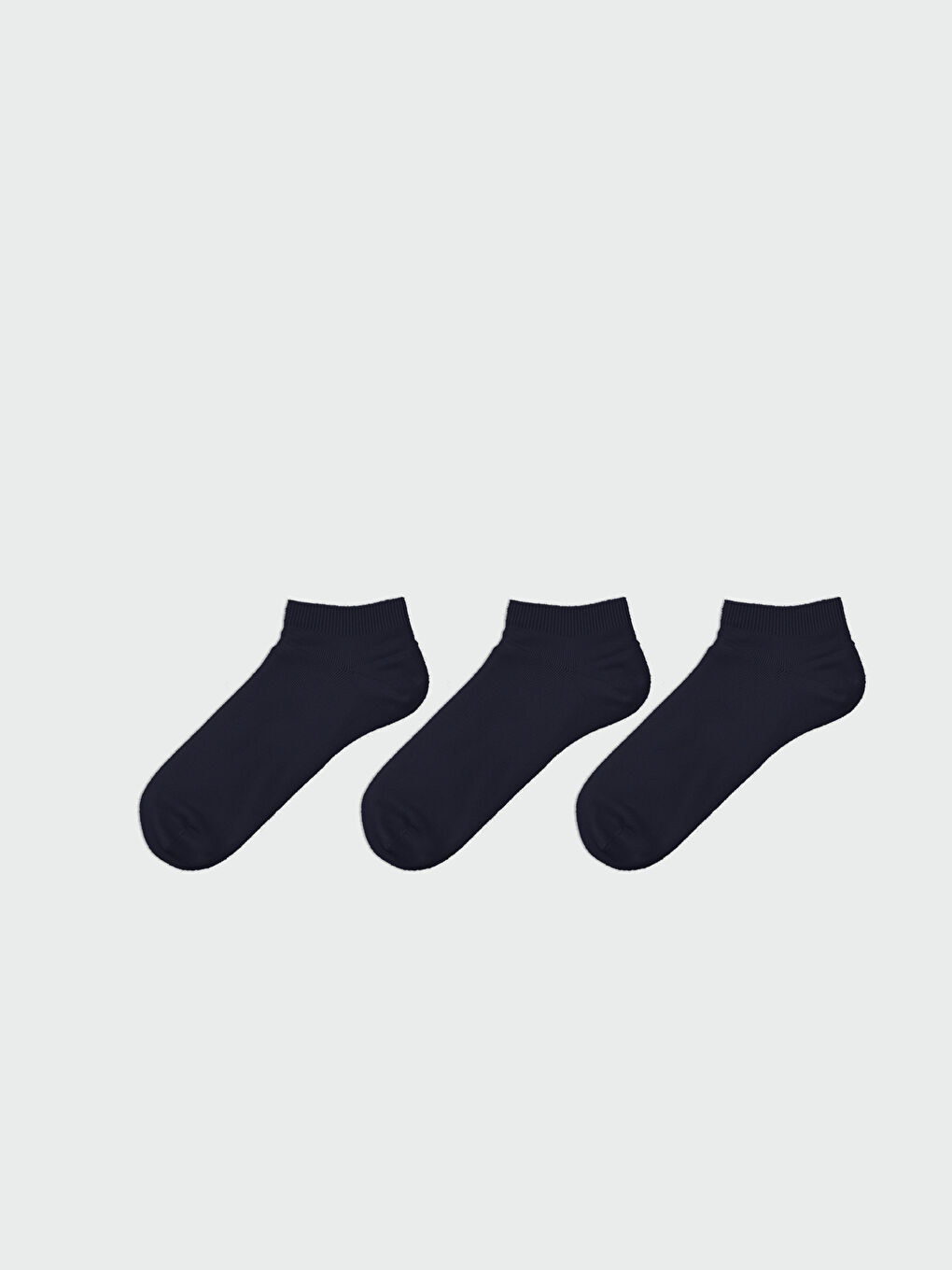 Lacivert Düz Erkek Patik Çorap 3'lü