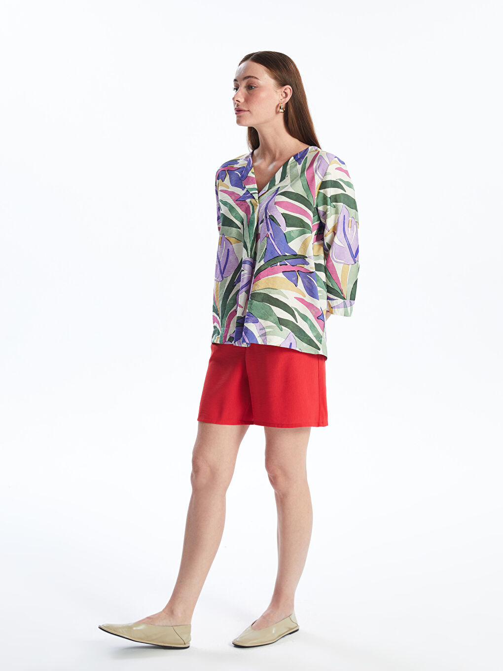 Women's Elastic Waist Regular Shorts -S4IA66Z8-GXE