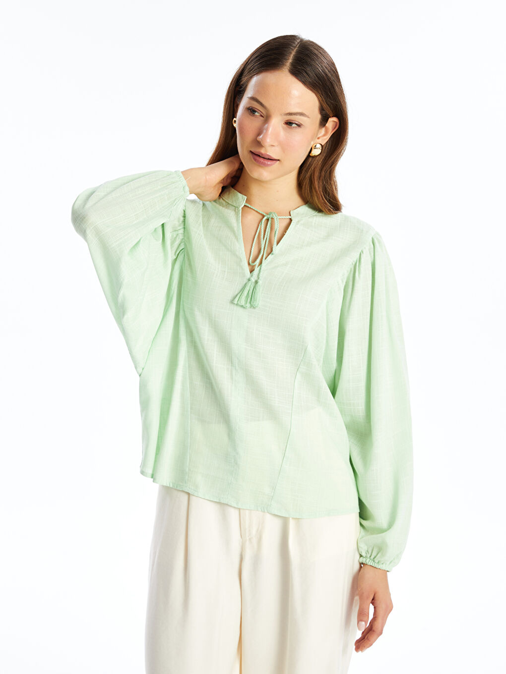 LCW Vision Woman GREEN Blouse -S4IA71Z8-FWQ
