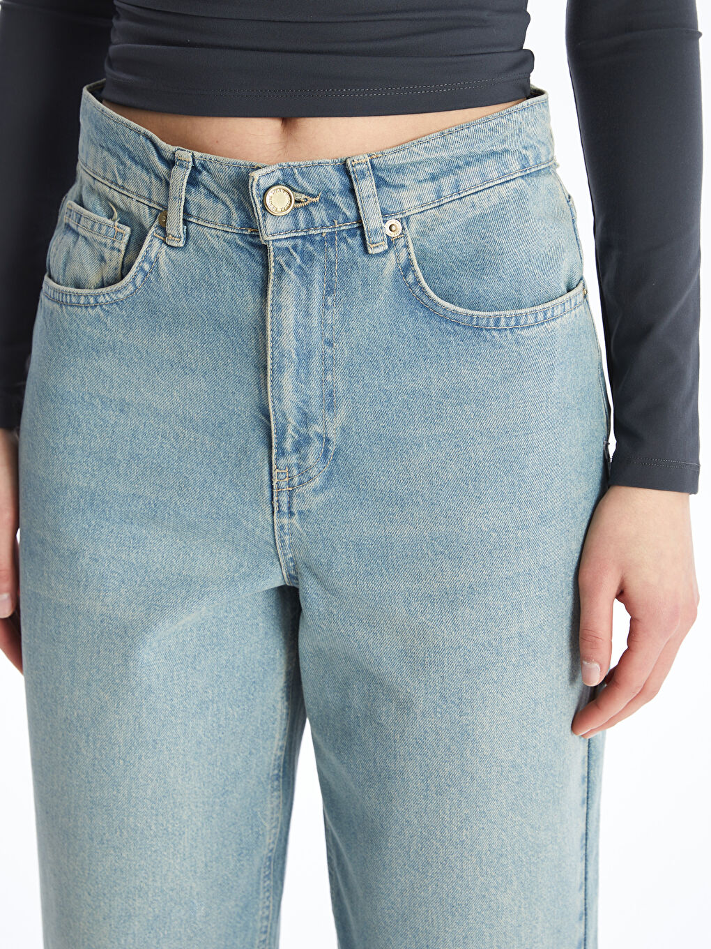 İndigo Balloon Fit Kadın Jean Pantolon-3