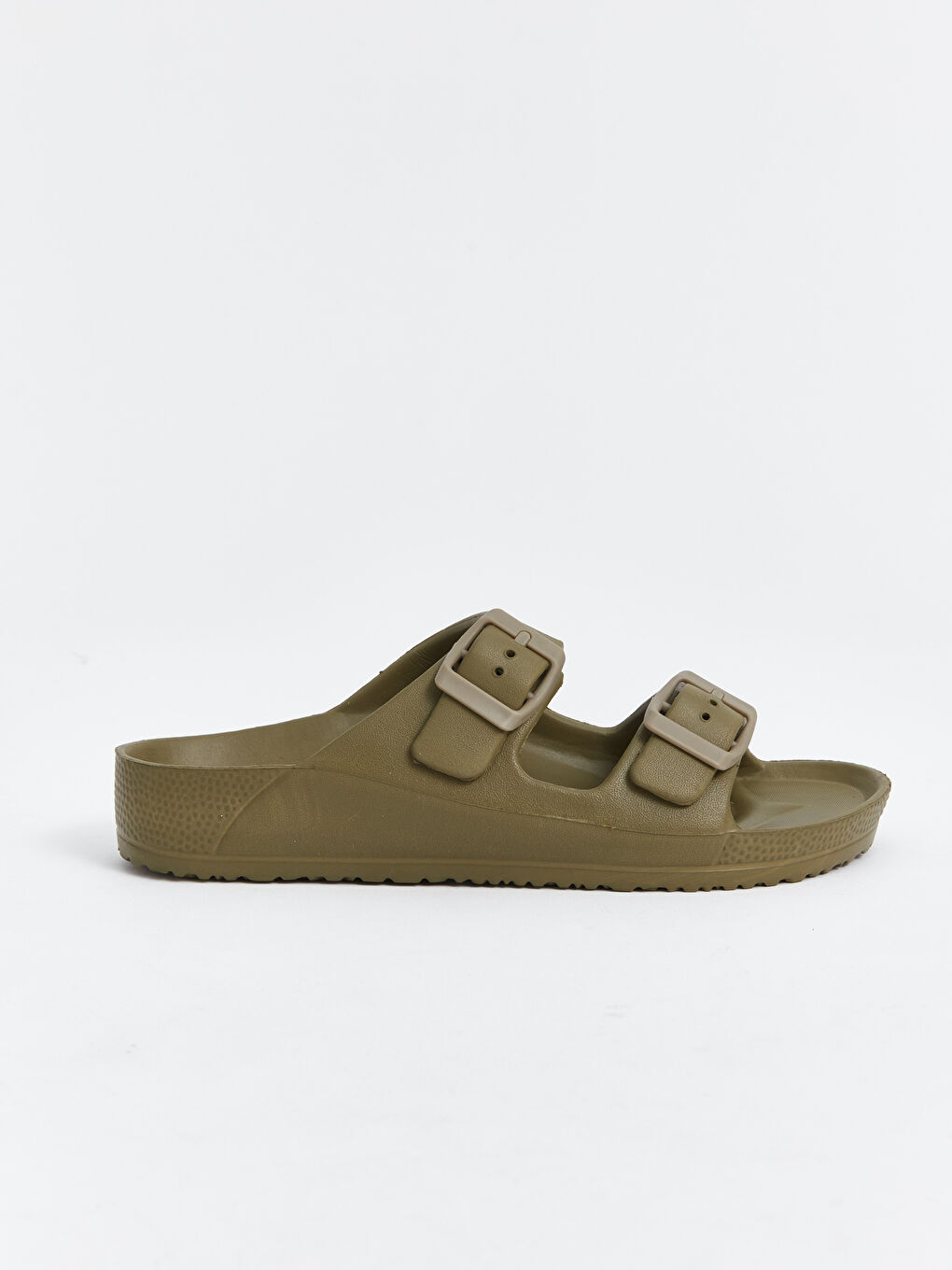 Buckle Detailed Double Strap Boys' Slipper-1