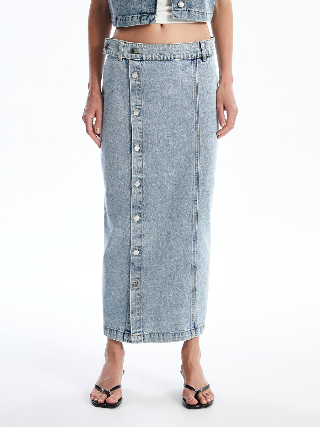 Regular Fit Women's Denim Skirt -S4IB24Z8-311