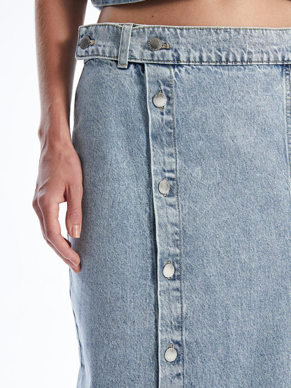Regular Fit Women's Denim Skirt -S4IB24Z8-311