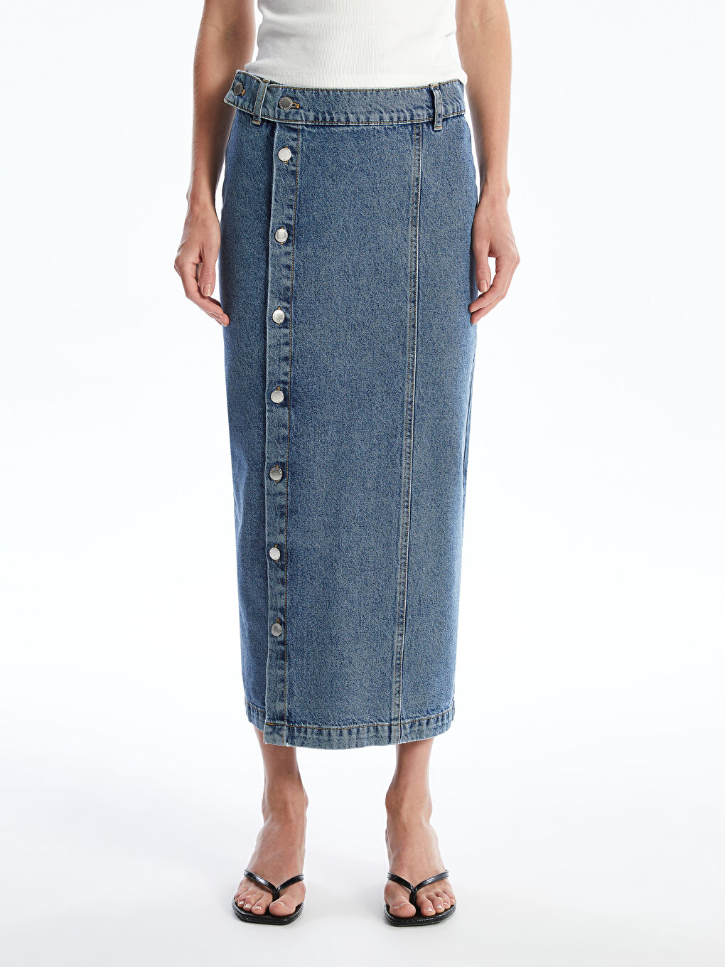 Slim Fit Women's Denim Skirt -S4IB26Z8-507