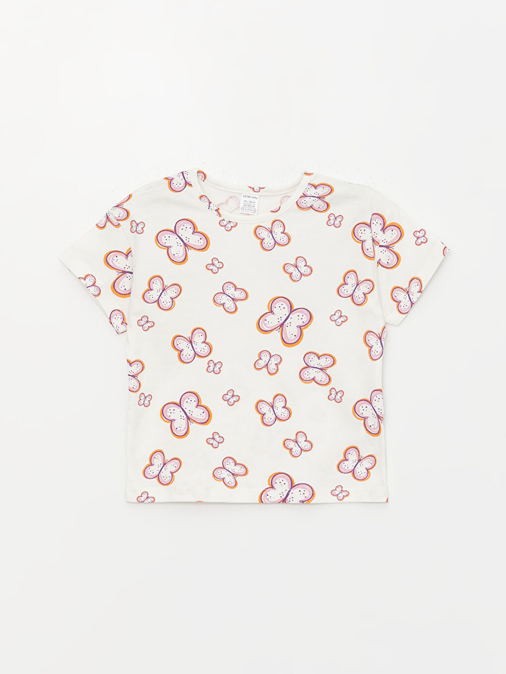 Pembe Bisiklet Yaka Baskılı Kız Bebek Tişört 3'lü-2