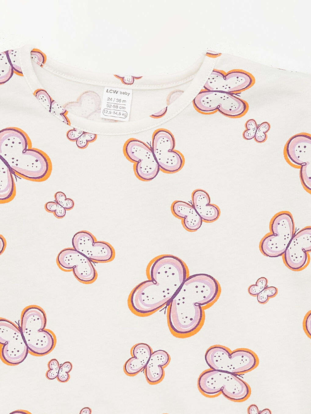 Pembe Bisiklet Yaka Baskılı Kız Bebek Tişört 3'lü-3