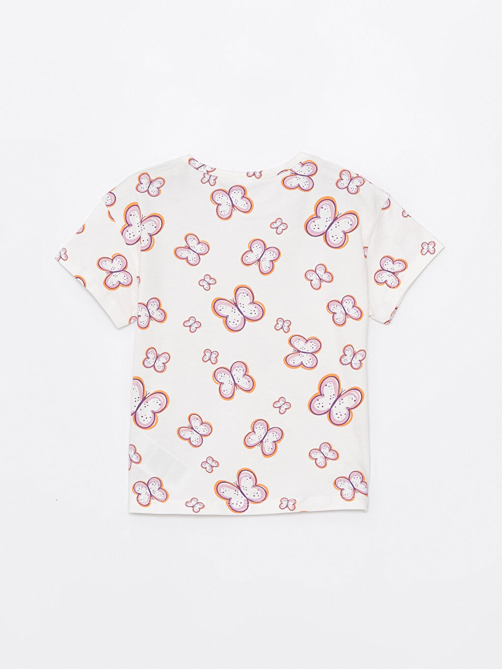 Pembe Bisiklet Yaka Baskılı Kız Bebek Tişört 3'lü-4