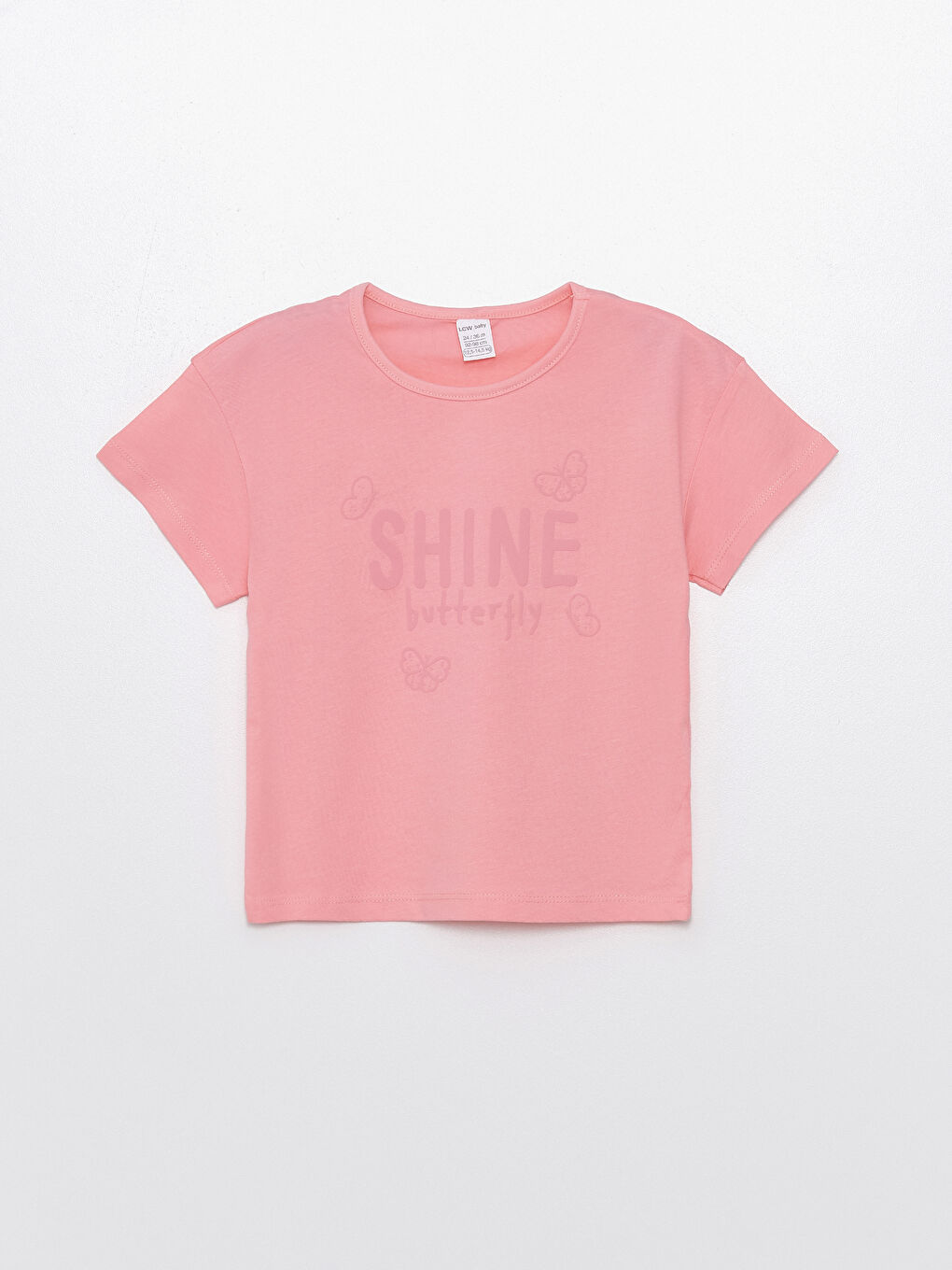 Pembe Bisiklet Yaka Baskılı Kız Bebek Tişört 3'lü-5