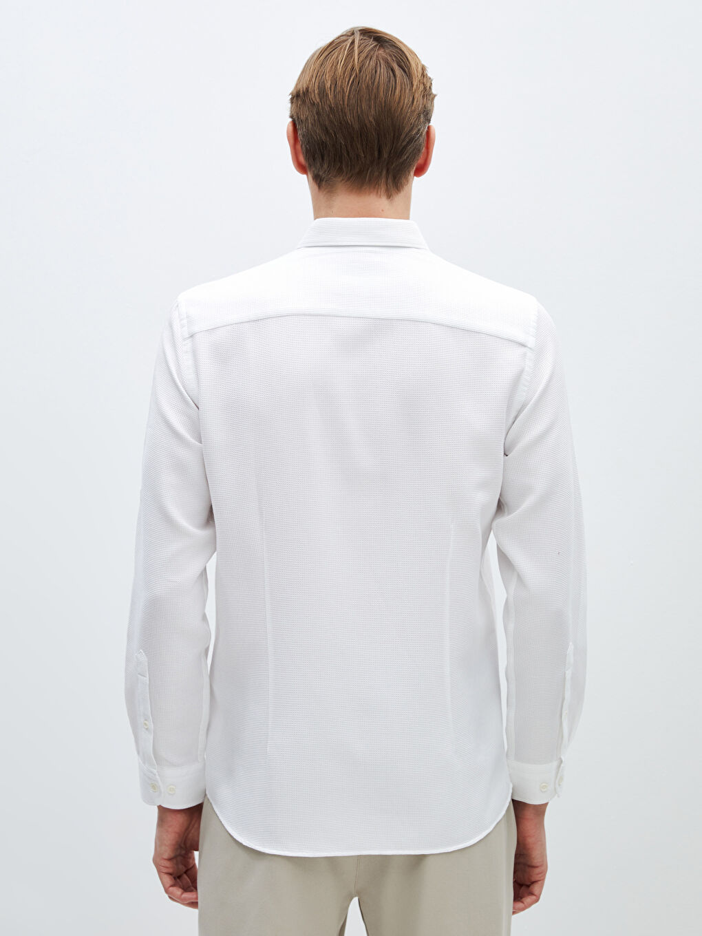 Slim Fit Long Sleeve Men's Shirt-4