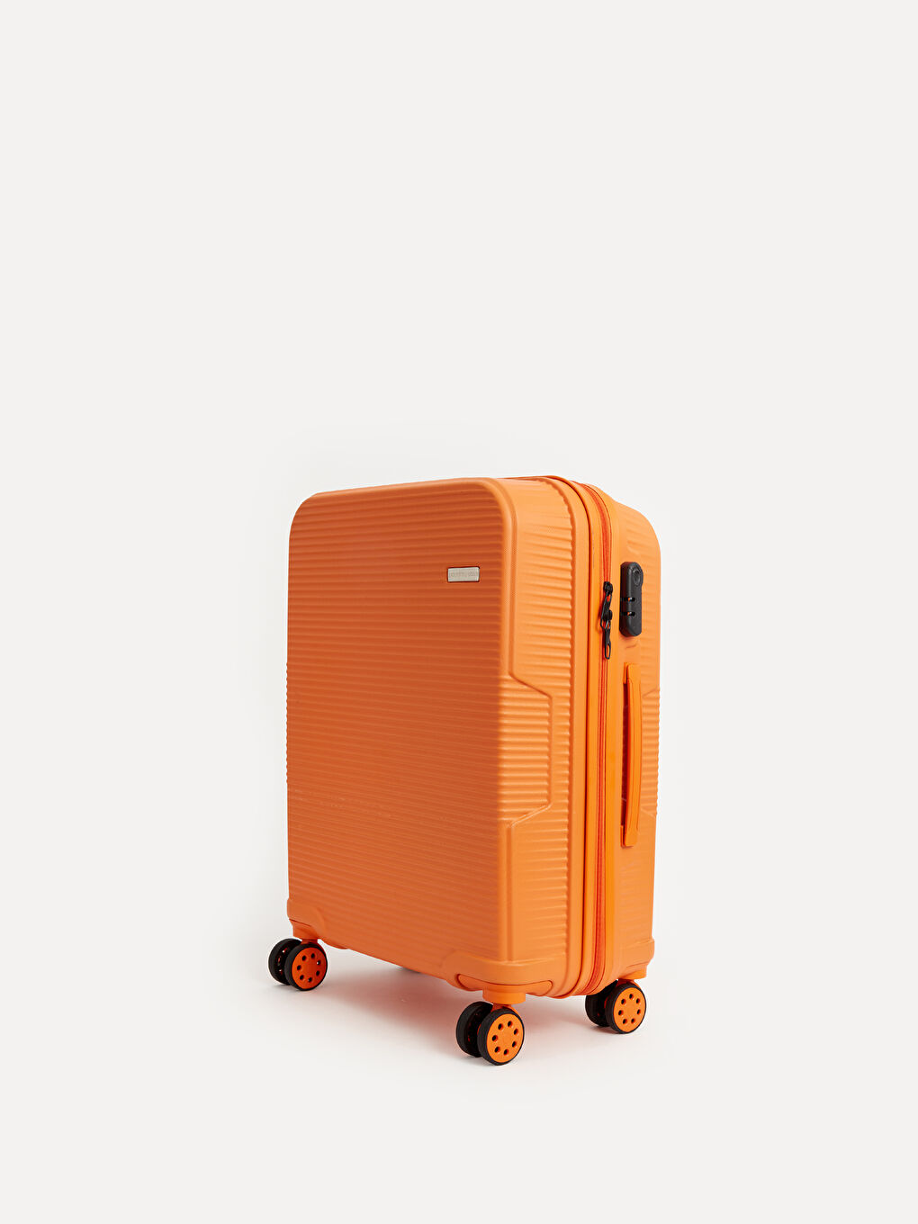 Turuncu Kilit Detaylı Küçük Boy Valiz-1
