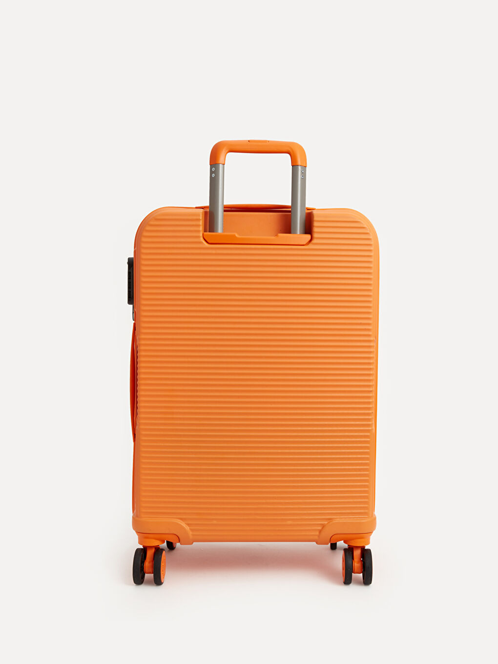 Turuncu Kilit Detaylı Çekme Mekanizmalı Orta Boy Valiz-2