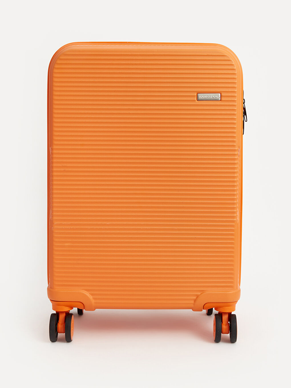 Turuncu Kilit Detaylı Çekme Mekanizmalı Büyük Boy Valiz