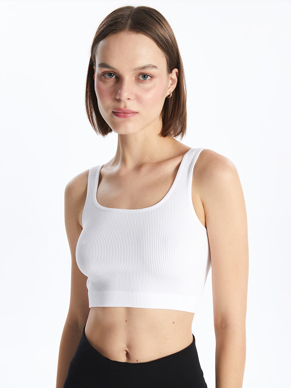 XSIDE Women's U Neck Plain Crop Top -S4IB64Z8-Q6K