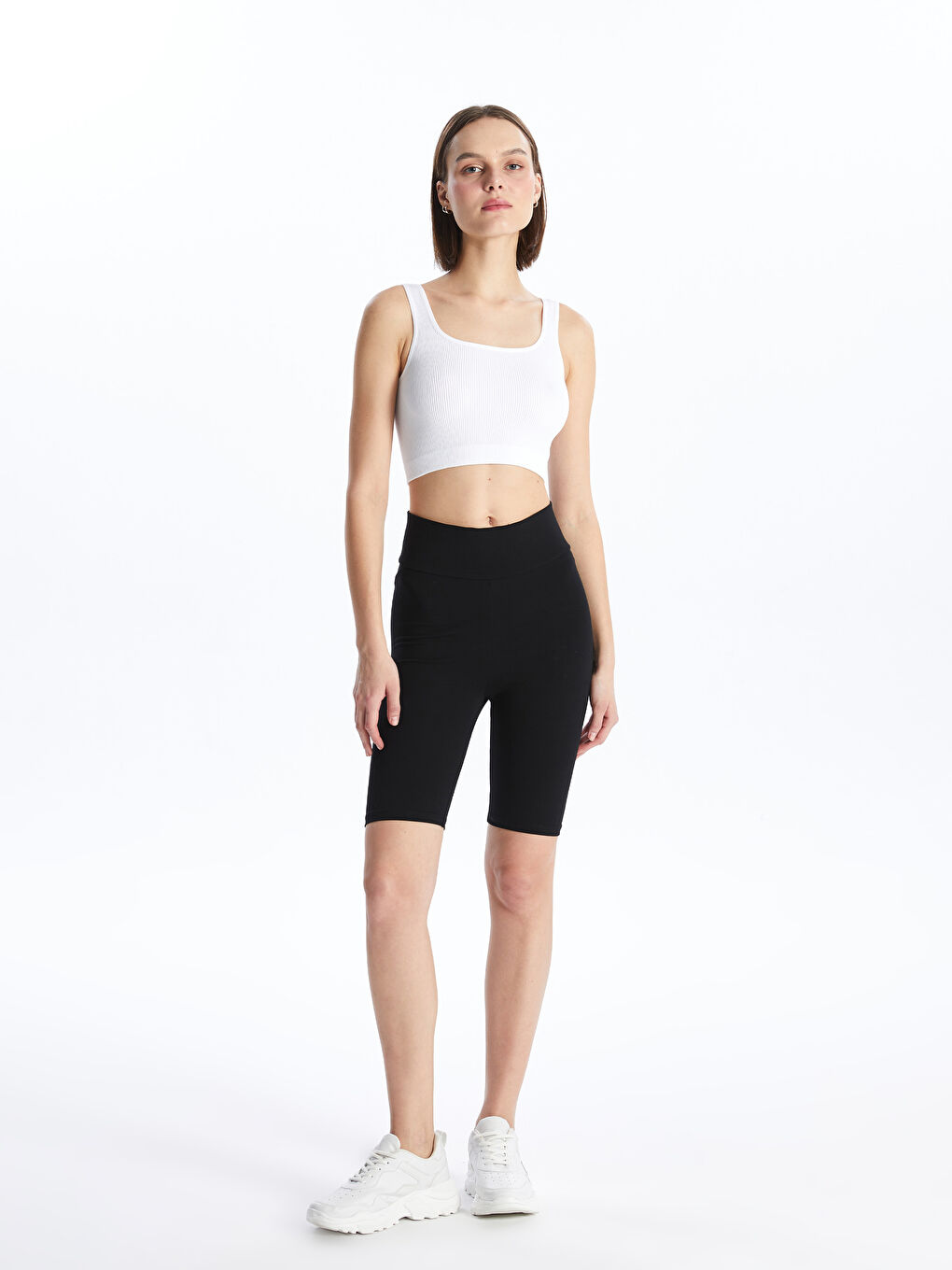 XSIDE Women's U Neck Plain Crop Top -S4IB64Z8-Q6K