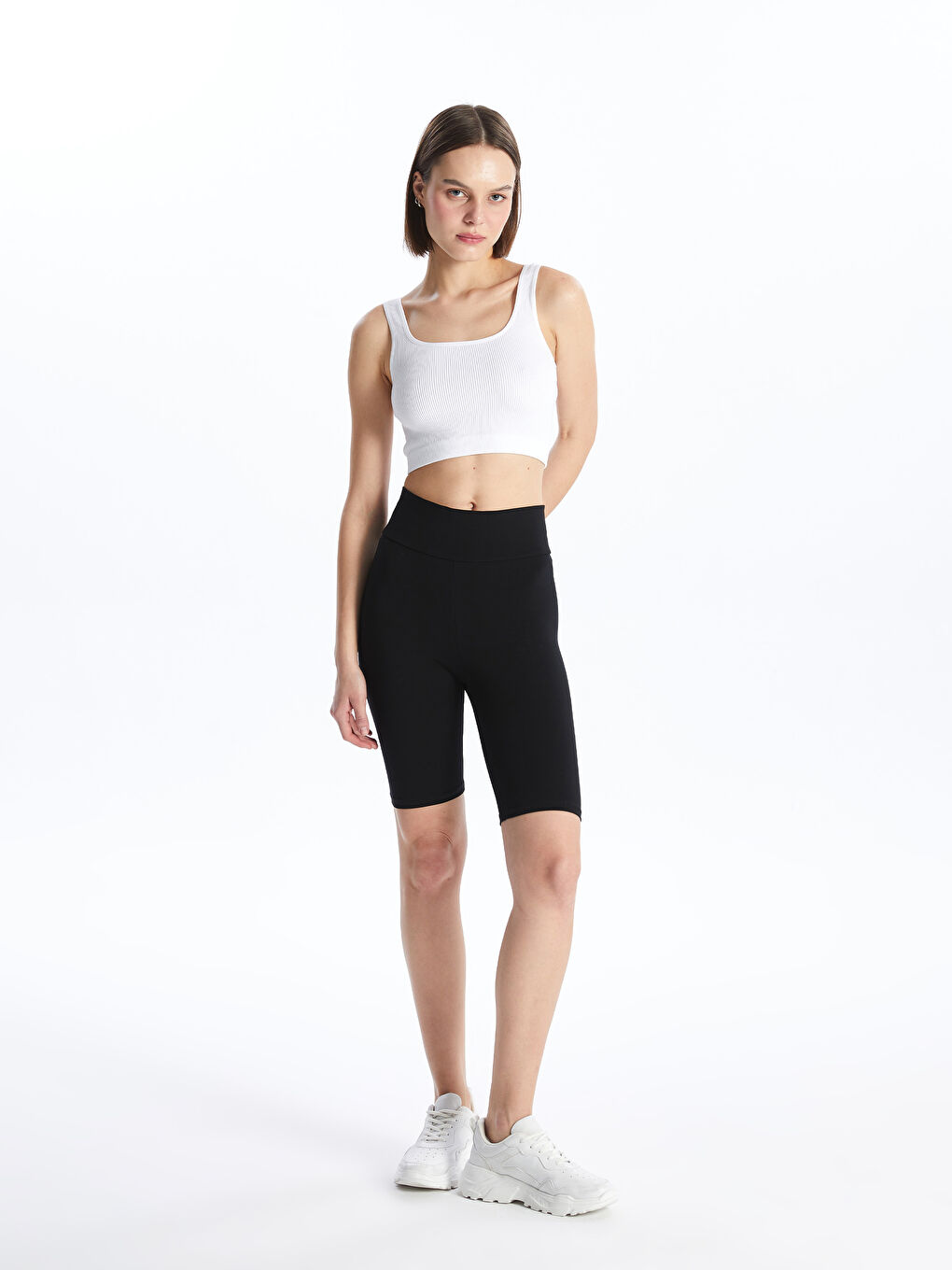 XSIDE Women's U Neck Plain Crop Top -S4IB64Z8-Q6K