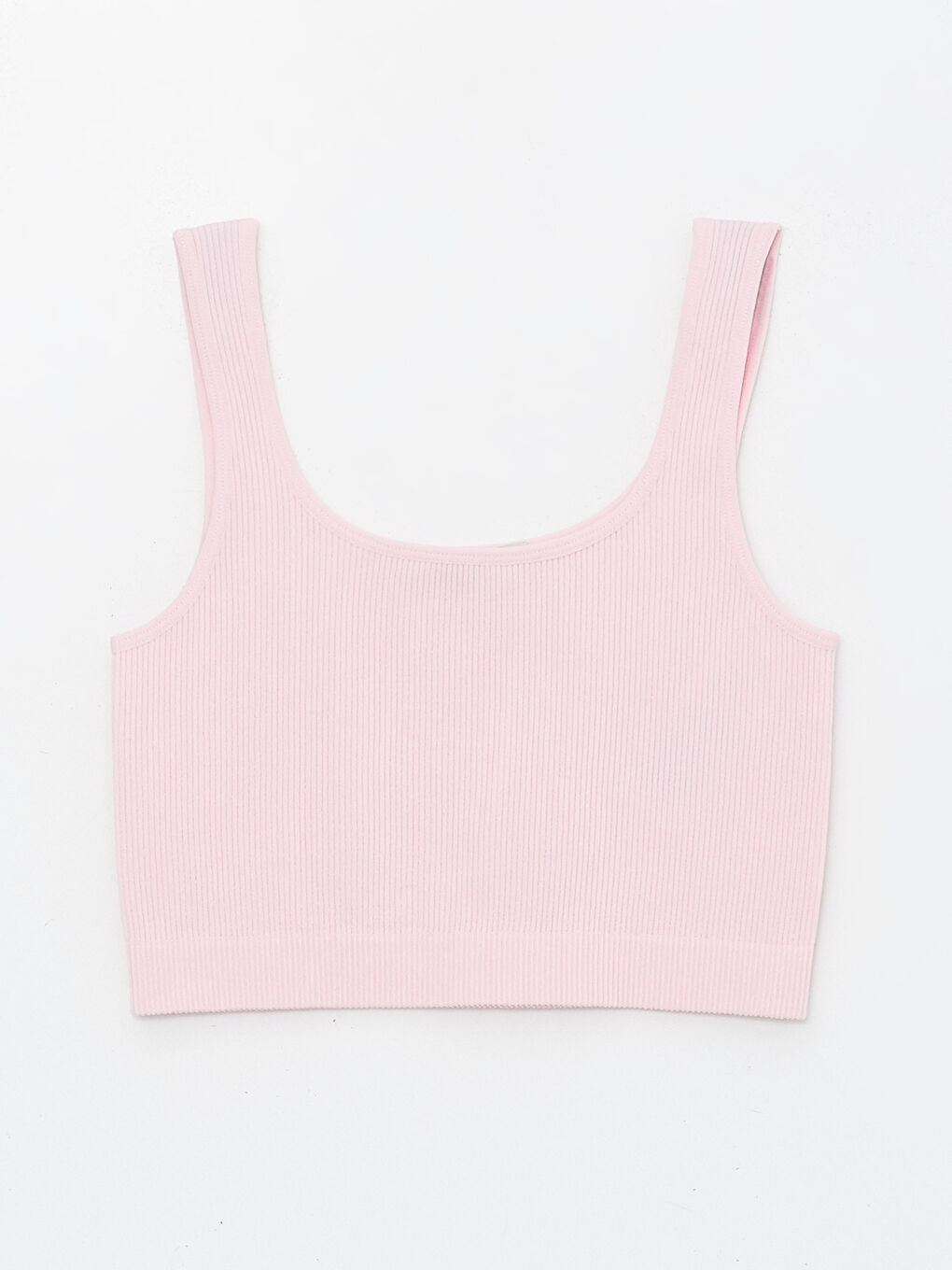 Women's U Neck Plain Crop Top -S4IB64Z8-QXB