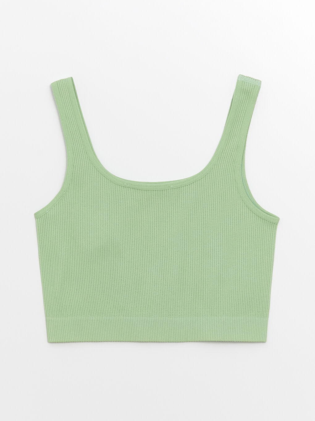 Women's U Neck Plain Crop Top -S4IB64Z8-SX9