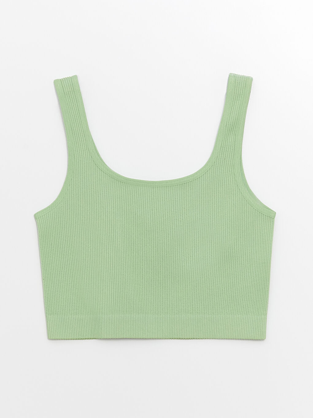 Women's U Neck Plain Crop Top -S4IB64Z8-SX9