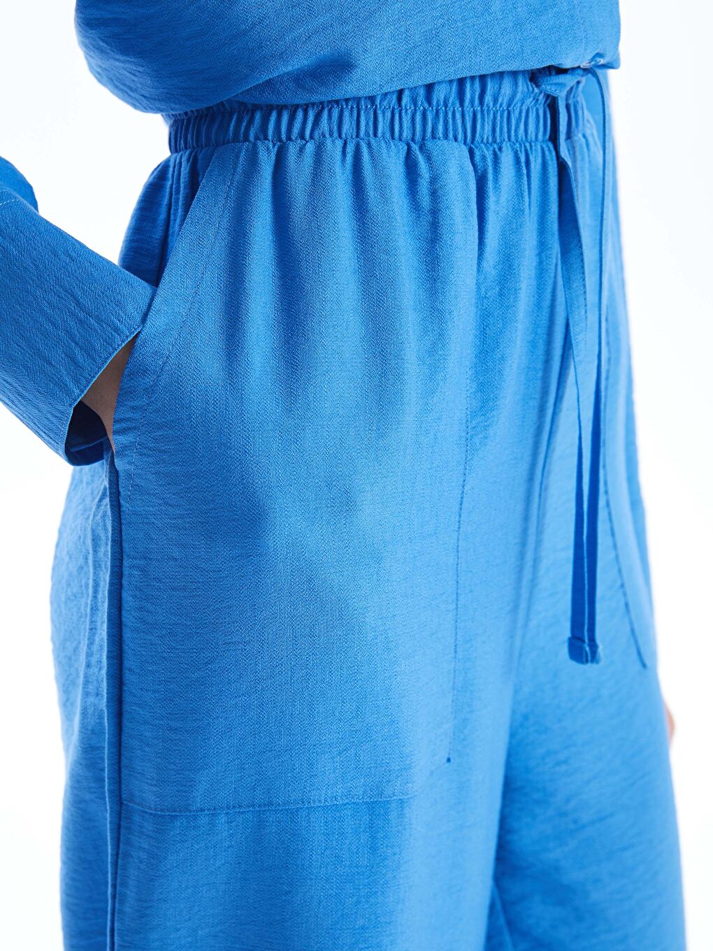 Elasticated Waist Relaxed Fit Women's Trousers-3