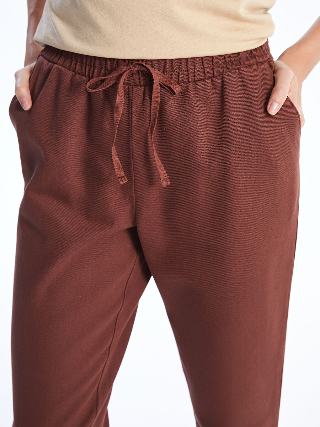LC WAIKIKI Elasticated Waist Regular Fit Women's Trousers -S4IB73Z8-YC7