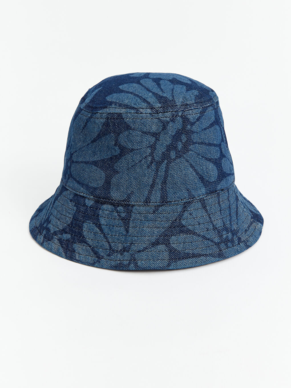 İndigo Baskılı Kadın Bucket Şapka