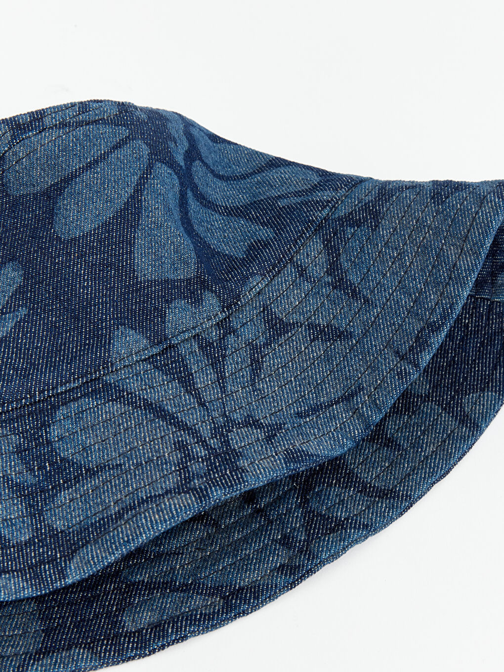 İndigo Baskılı Kadın Bucket Şapka-2