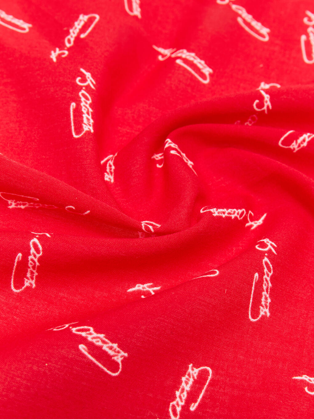 Kırmızı Atatürk Baskılı Erkek Çocuk Fular-5