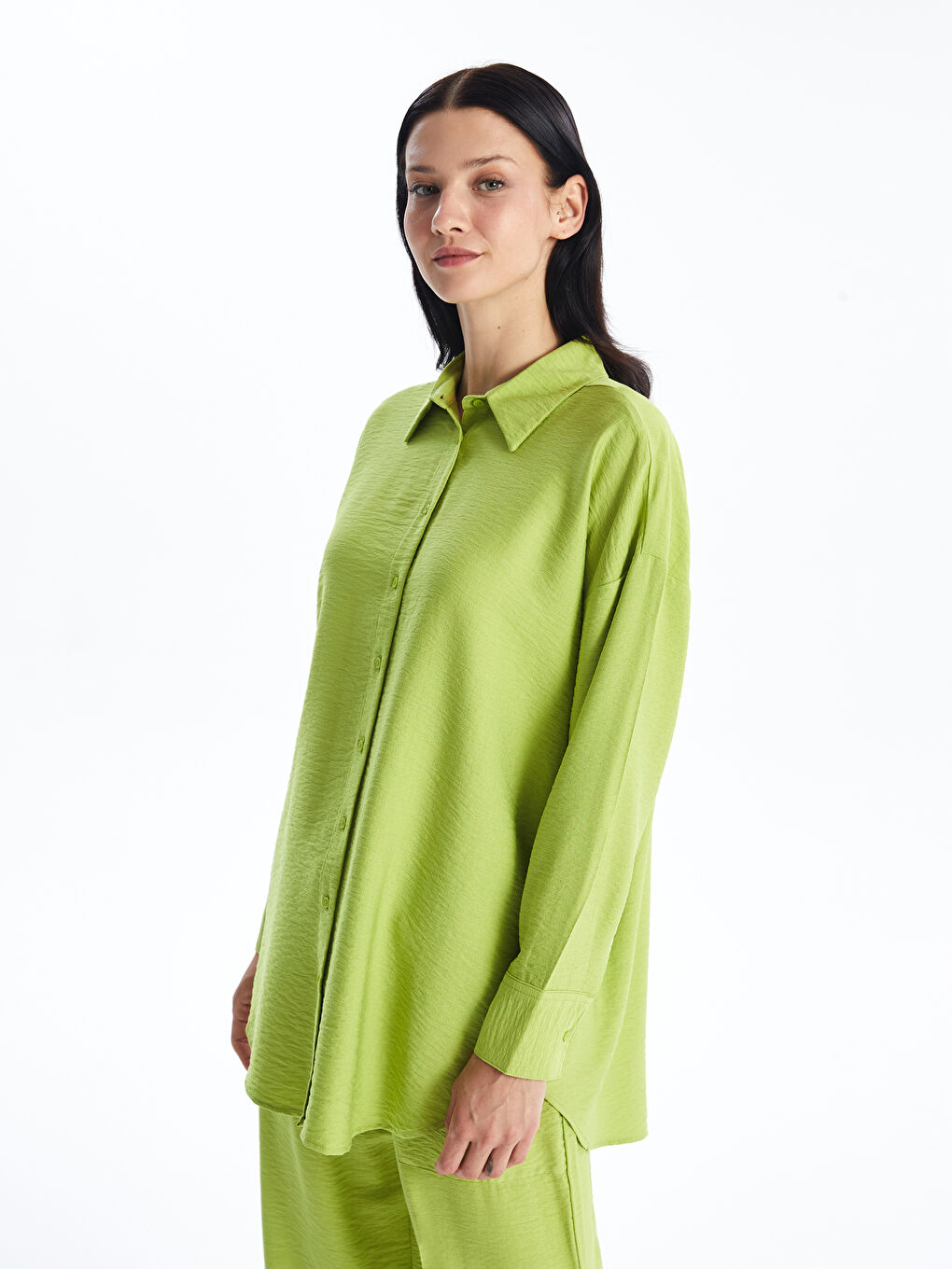Plain Oversize Women's Shirt Tunic-1