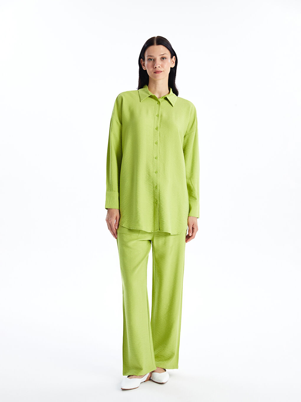 Plain Oversize Women's Shirt Tunic-2