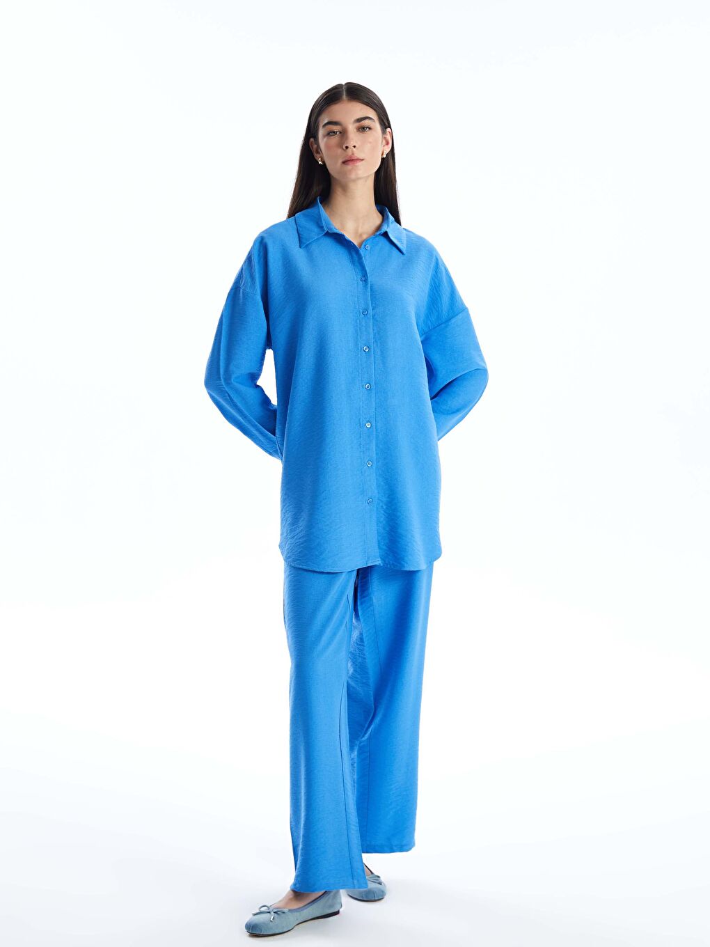 Plain Oversize Women's Shirt Tunic-2