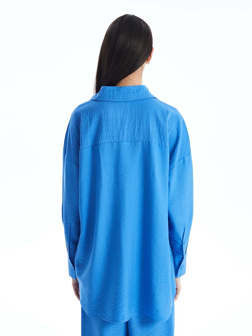 Plain Oversize Women's Shirt Tunic-4