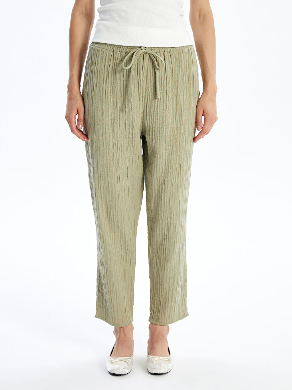 Carrot Cut Women Pants With Elastic Waist -S4IC26Z8-Y0W