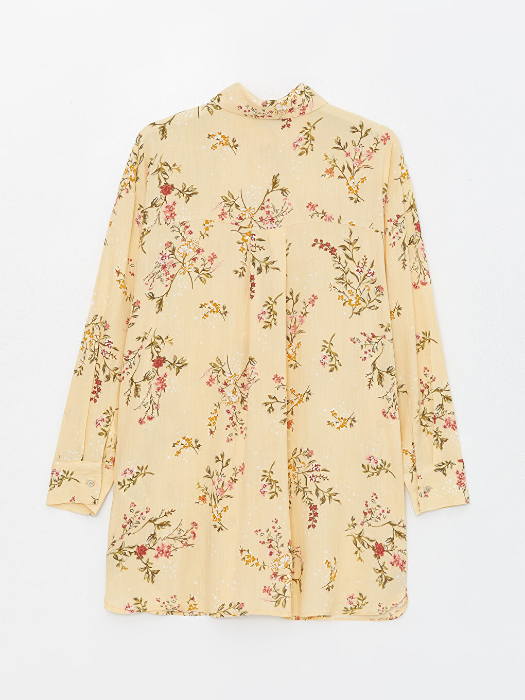 Karışık Çiçekli Oversize Kadın Gömlek Tunik-6
