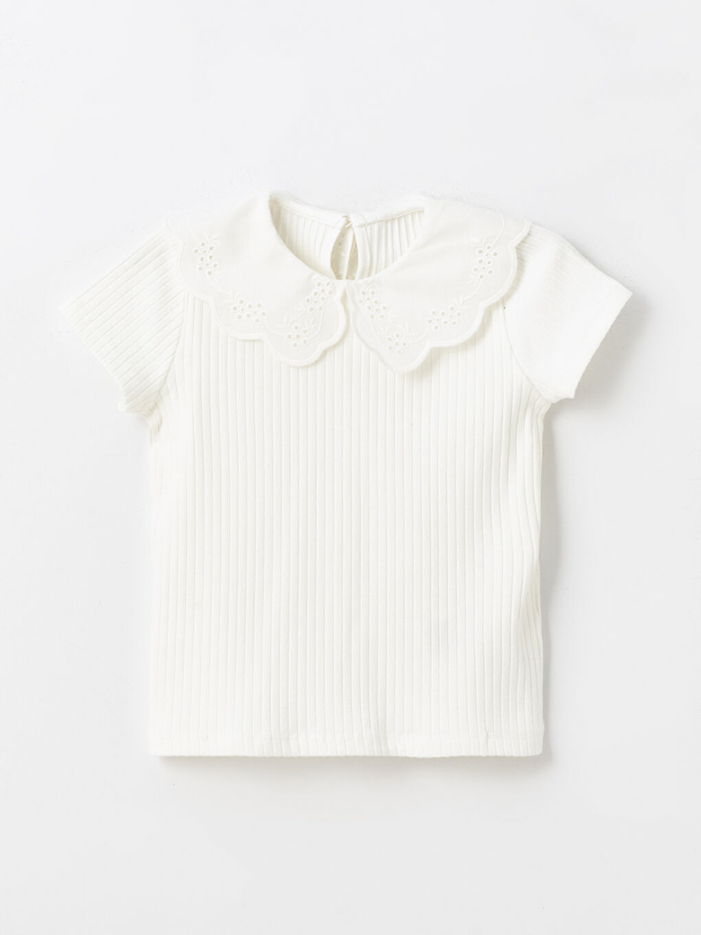Baby Collar Short Sleeve Girls T-Shirt -S4IC48Z4-KXP