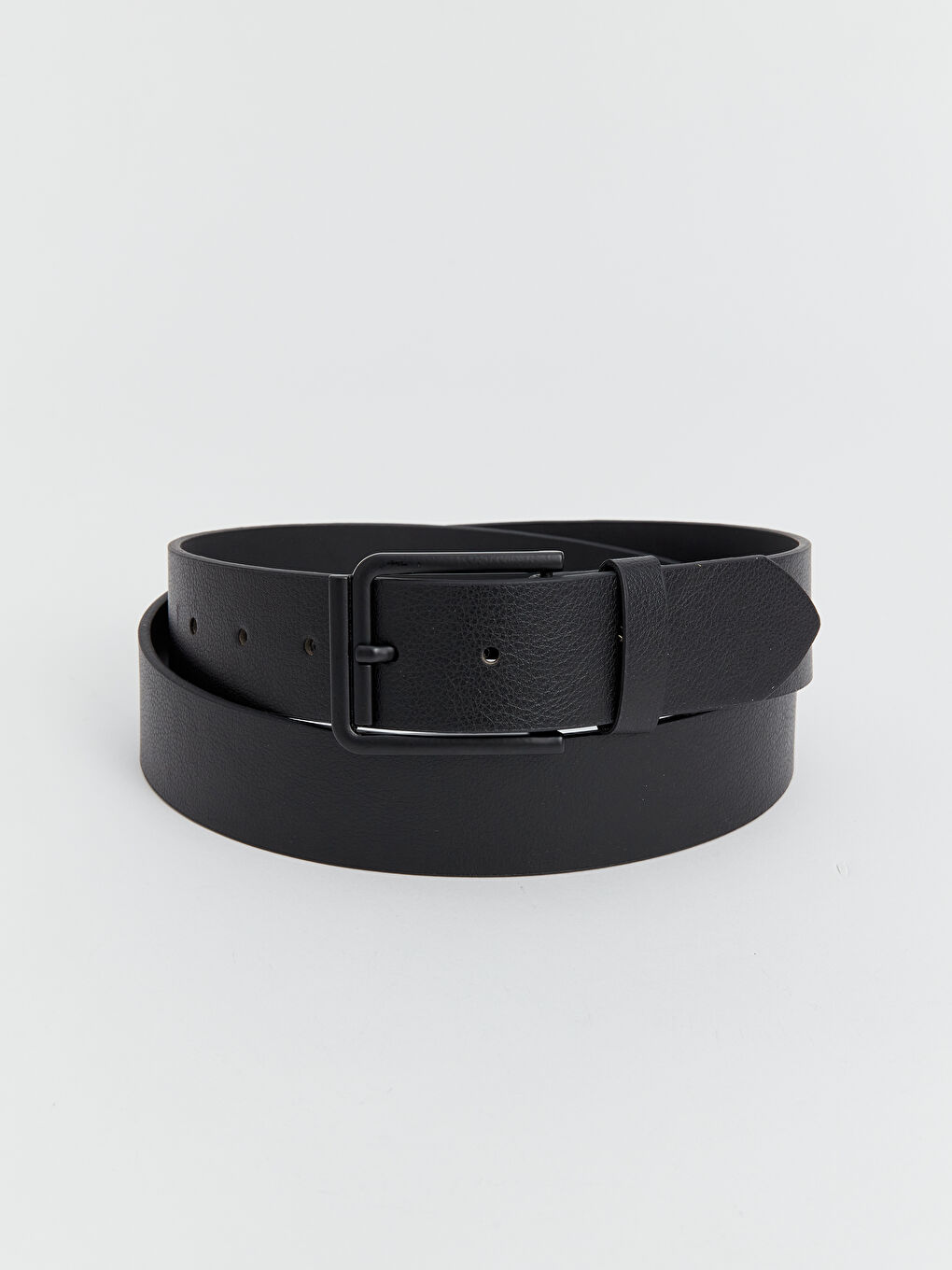 Siyah Deri Görünümlü Erkek Kemer